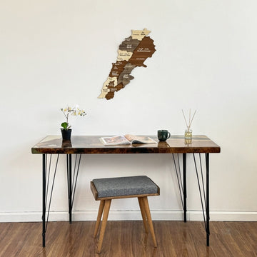 Lebanon Wooden Wall Map, Wood Islamic Wall Art Decor - Islamic Wall Art Store