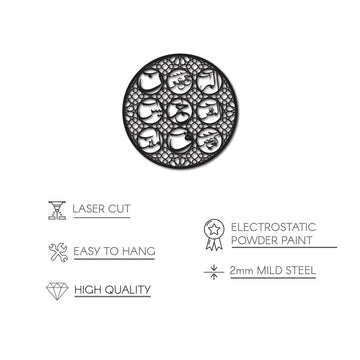 Loh - e Qurani Metal Islamic Wall Art - Blessing and Protection Talisman - Islamic Wall Art Store