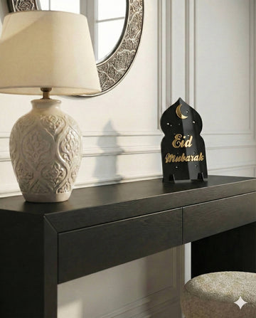 Déco de table cosmique Aïd Moubarak – Support lune et étoiles