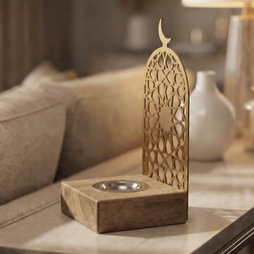 Mabkhara moderne haute – Brûle-encens à bakhoor sur base en bois