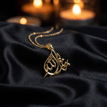 Mashallah Diwani necklace, gold finish