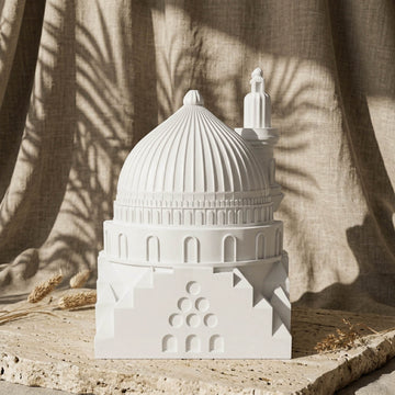 Kaaba, Al-Aqsa, Al-Nabawi, ensemble de 3 mosquées - Décoration de table islamique en pierre