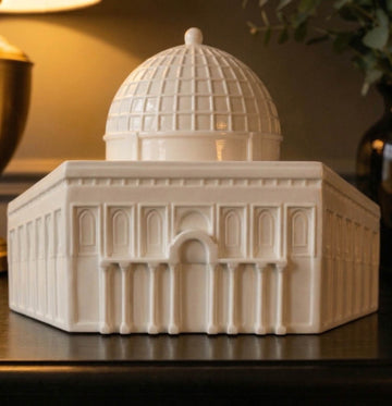 Kaaba, Al-Aqsa, Al-Nabawi, ensemble de 3 mosquées - Décoration de table islamique en pierre
