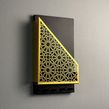 Metal Floating Quran Box and Rosary Hanger - Quran and Key Holder & Storage - Islamic Wall Art Store