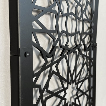 Metal Mihrab for Prayer Room with Islamic Calligraphy Set - Islamic Wall Art Store