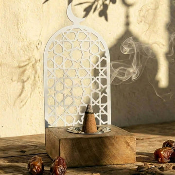 Tower Style Bakhoor Burner – Vertical Metal & Wood Mabkhara