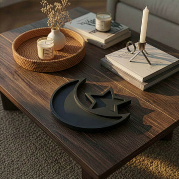 Crescent Moon & Star Serving Platter – Ramadan Date Tray
