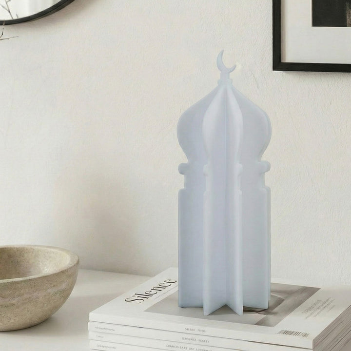 Ramadan 3D Acrylic Mosque Table Decor – Modern Minimalist Interlocking Statue