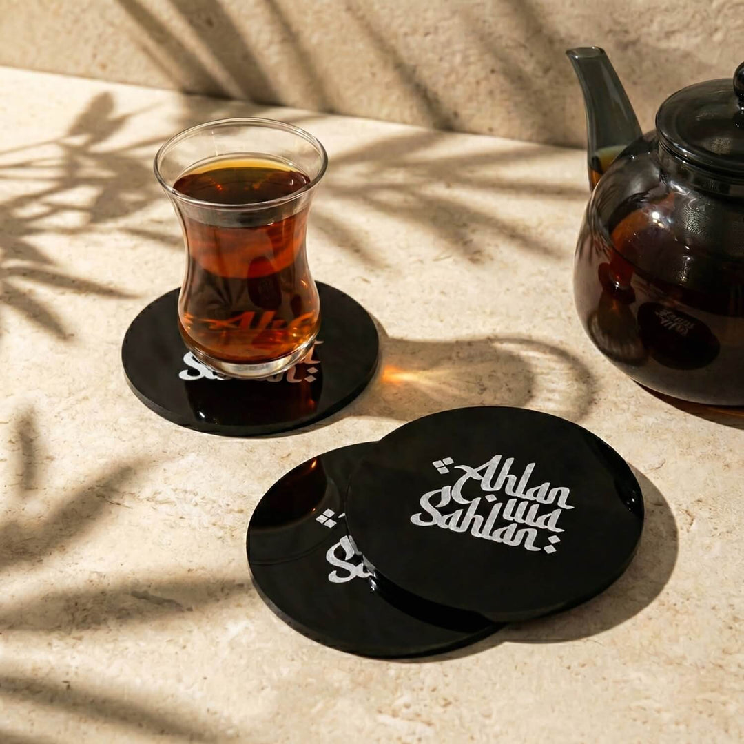 Modern Islamic Acrylic Coasters – Ramadan Table Decor