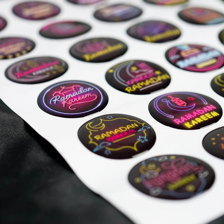 Neon Ramadan Sticker Set – Vibrant Islamic Decals