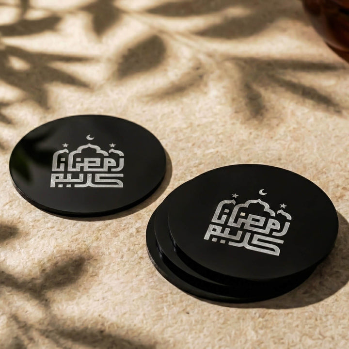 Modern Islamic Acrylic Coasters – Ramadan Table Decor