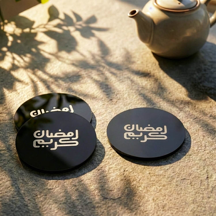 Modern Islamic Acrylic Coasters – Ramadan Table Decor