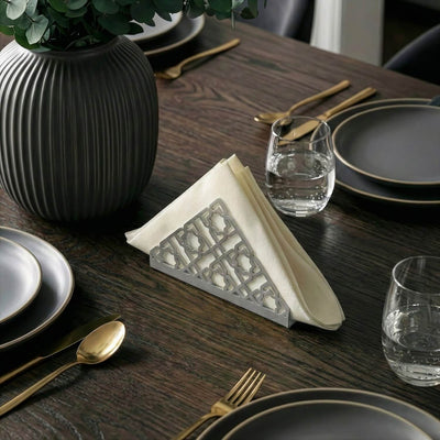 Geometric Islamic Napkin Holder – Metal Iftar Table Decor