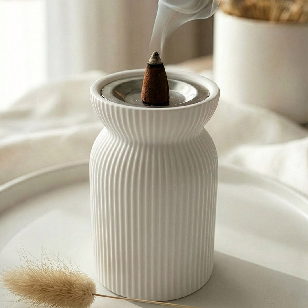 Modern Tiered Stone Mabkhara (Set of 3) – Minimalist Incense Burners