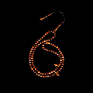 Muslim Prayer Beads - Dark Brown Kuka Wood Beads Dhikr Misbaha - Islamic Wall Art Store