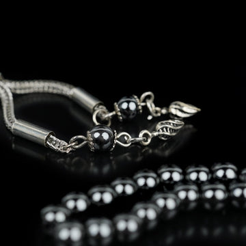 Muslim Prayer Beads | Hematite Stone Beads Islamic Rosary - Islamic Wall Art Store