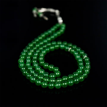 Muslim Prayer Beads - Jade Green Elegant Islamic Tasbih - Islamic Wall Art Store