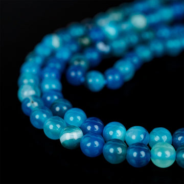 Muslim Prayer Beads - Ocean Blue Agate Stone Beads Islamic Rosary - Islamic Wall Art Store