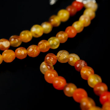 Muslim Prayer Beads - Orange Agate Stone Beads Islamic Rosary - Islamic Wall Art Store