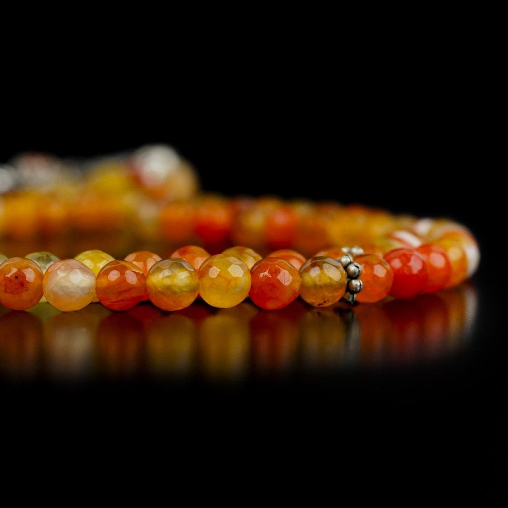 Prayer Bead Muslim Orange Agate Rosary