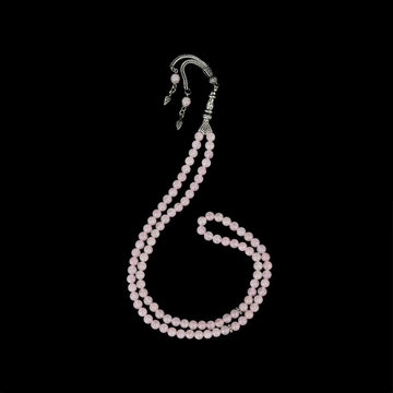 Muslim Prayer Beads | Pink Quartz Beads Islamic Rosary - Islamic Wall Art Store