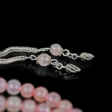 Muslim Prayer Beads | Pink Quartz Beads Islamic Rosary - Islamic Wall Art Store