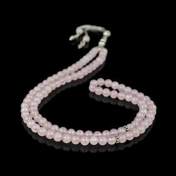 Muslim Prayer Beads | Pink Quartz Beads Islamic Rosary - Islamic Wall Art Store