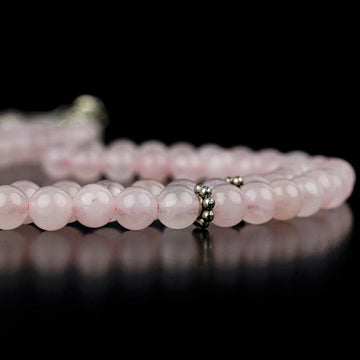 Muslim Prayer Beads | Pink Quartz Beads Islamic Rosary - Islamic Wall Art Store
