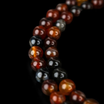 Muslim Prayer Beads - Red & Black Agate Stone Beads Misbaha - Islamic Wall Art Store