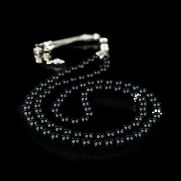 Muslim Prayer Beads - Round Black Onyx Beads Islamic Rosary - Islamic Wall Art Store