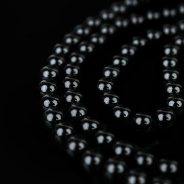 Muslim Prayer Beads - Round Black Onyx Beads Islamic Rosary - Islamic Wall Art Store