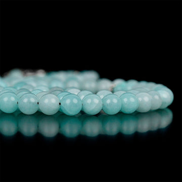 Muslim Prayer Beads - Teal Jade Stone Beads Smooth Rosary - Islamic Wall Art Store