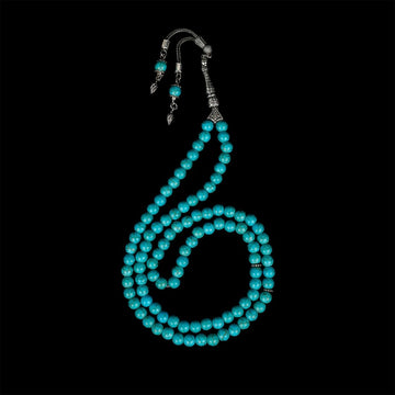 Muslim Prayer Beads - Turquoise Natural Stone Beads Islamic Rosary - Islamic Wall Art Store