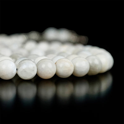 Muslim Prayer Beads - White Moonstone Beads for Islamic Prayers - Islamic Wall Art Store