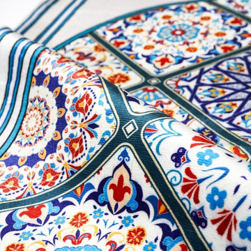Muslim Prayer Mat - Blue & Green Mosaic Design - Islamic Wall Art Store