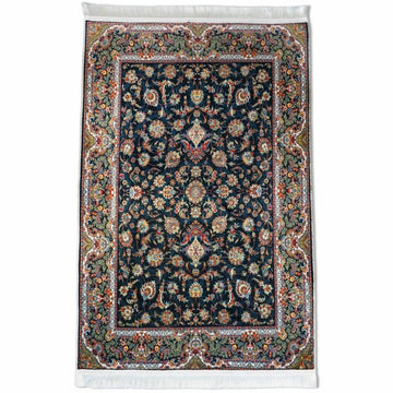 Muslim Praying Rug - Black & Floral Patterns Prayer Carpet for Muslims - Islamic Wall Art Store