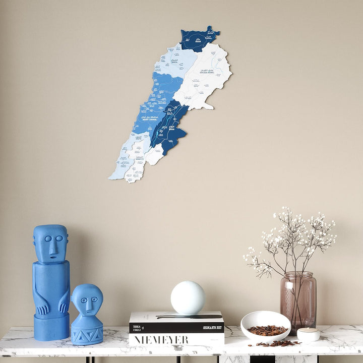 Colorful Lebanon Wooden Wall Map 3D Heritage Decor