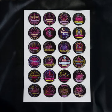 Neon Ramadan Sticker Set – Vibrant Islamic Decals