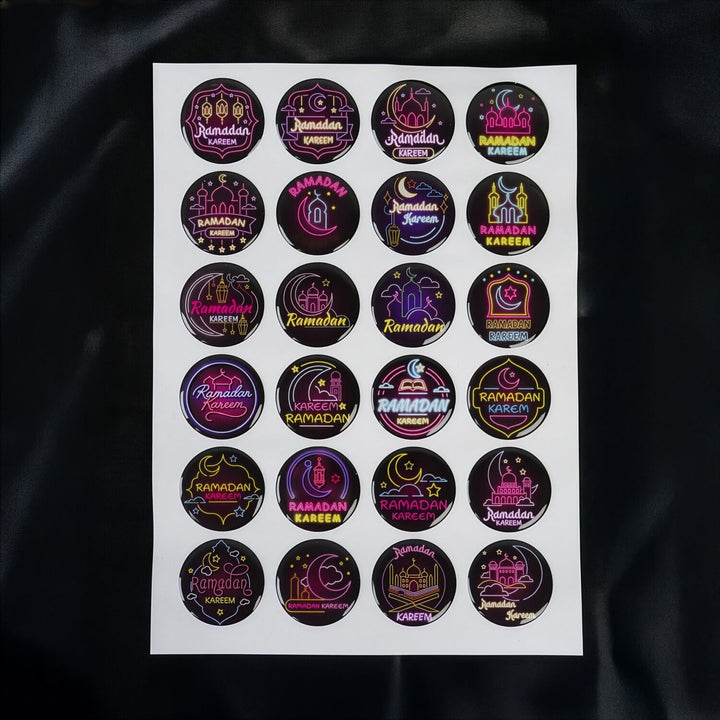 Neon Ramadan Sticker Set – Vibrant Islamic Decals