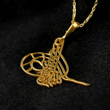 Collier Tughra Bismillah - Pendentif en argent sterling 925