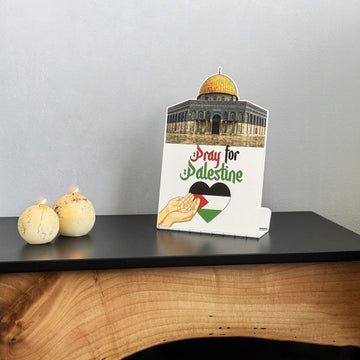 Palestine Flag Table Top (Metal) - Al - Aqsa Mosque The Dome of the Rock: Symbol of Palestine - Islamic Wall Art Store