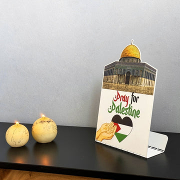 Palestine Flag Table Top (Metal) - Al - Aqsa Mosque The Dome of the Rock: Symbol of Palestine - Islamic Wall Art Store