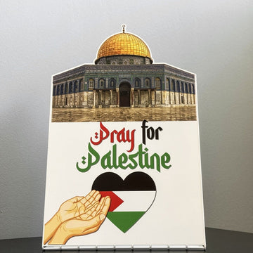 Palestine Flag Table Top (Metal) - Al - Aqsa Mosque The Dome of the Rock: Symbol of Palestine - Islamic Wall Art Store