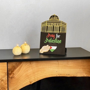 Palestine Flag Table Top (Metal) - Al - Aqsa Mosque The Dome of the Rock: Symbol of Palestine - Islamic Wall Art Store