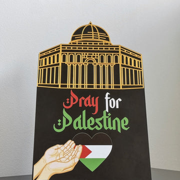 Palestine Flag Table Top (Metal) - Al - Aqsa Mosque The Dome of the Rock: Symbol of Palestine - Islamic Wall Art Store