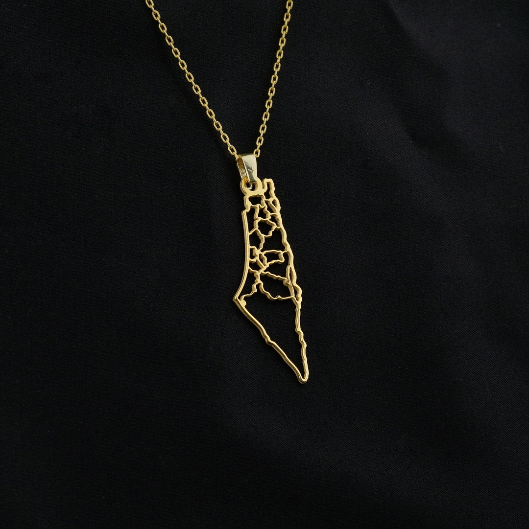 palestine-map-necklace-18k-gold-plated-silver-palestine-map-frame-pendant-elegant-muslim-jewelry-for-daily-wear-islamicwallartstore