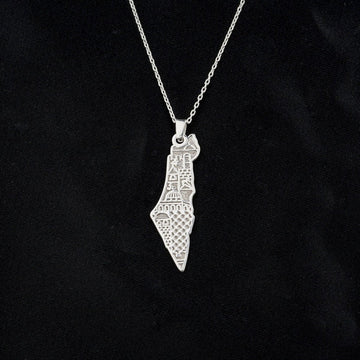 Palestine Necklace - Masjid al - Aqsa Detailed 18K Gold Plated Silver Pendant - Islamic Wall Art Store