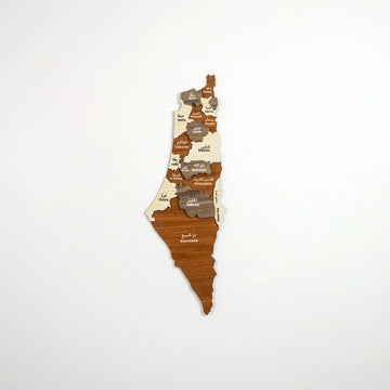 Palestine Wooden Wall Map Islamic Wall Art Decor - Islamic Wall Art Store