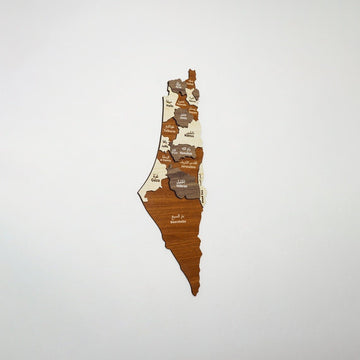 Palestine Wooden Wall Map Islamic Wall Art Decor - Islamic Wall Art Store