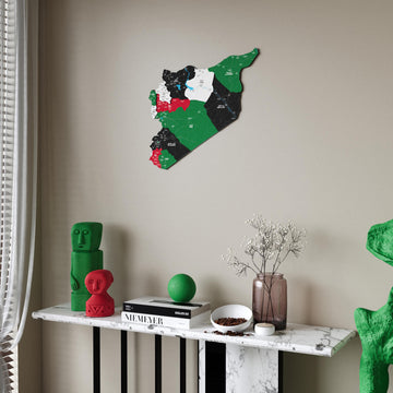 Syrian Wooden Wall Map 3D Wood Art Decor